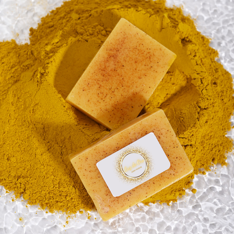 Jabón Exfoliante Luz de Oro 2x1 - Aclara manchas y renueva tu piel